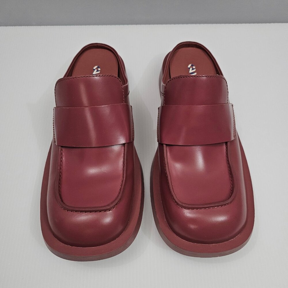 Camper Mil 1978 Mule Loafer Womens EU 40 Red Leather Slide Backless Slip On NEW - Picture 4 of 13